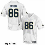 Notre Dame Fighting Irish Men's Conor Ratigan #86 White Under Armour Authentic Stitched Big & Tall College NCAA Football Jersey ZIL6499VH